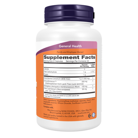 Now Foods Super Colostrum 500 mg 90 kapsułek