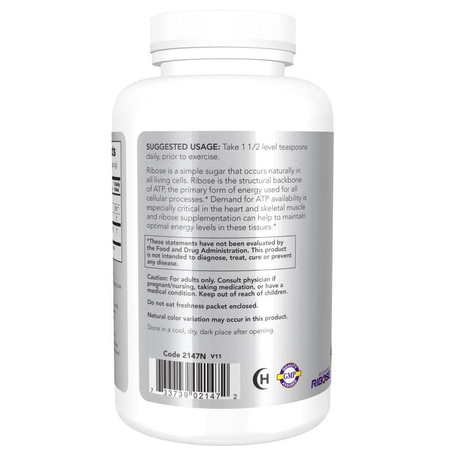 Now Foods D-Ribose Powder 227 g