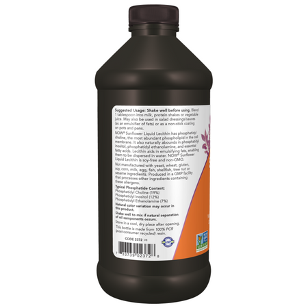 Now Foods Lecytyna Słonecznikowa Liquid 473 ml płyn