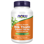 Now Foods Milk Thistle Extract 750 mg Silymarin (600 mg), Maximum Strength 90 veg kapsułek