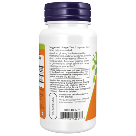 Now Foods American Ginseng Extract 100 kapsułek
