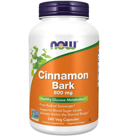 Now Foods Cinnamon 600 mg 240 kapsułek