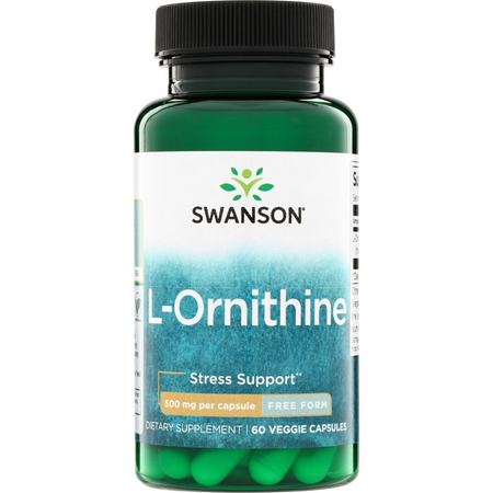 Swanson L-Ornityna 500 mg 60 kapsułek