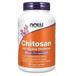 Now Foods Chitosan 500 mg plus Chromium 240 kapsułek
