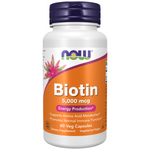 Now Foods Biotyna 5000 mcg 60 veg kapsułek