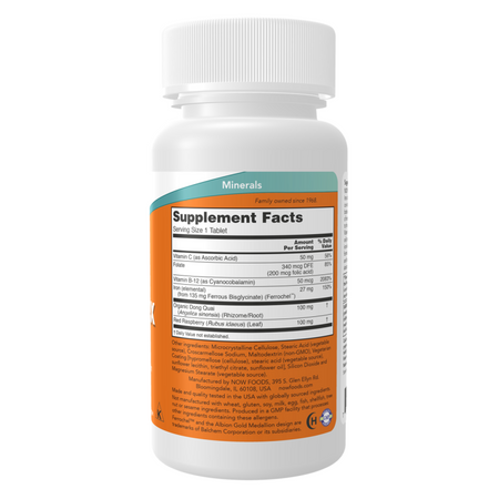 Now Foods Iron Complex Vegetarian 100 tabletek