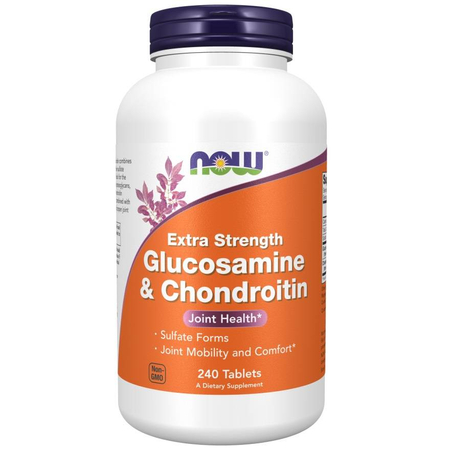Now Foods Glukozamina i Chondroityna Extra Strength 240 tabletek