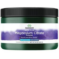 Swanson Cytrynian Magnezu 100% Puder 244 g