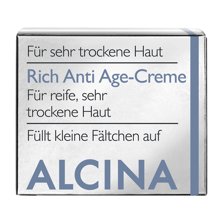 ALCINA For dry skin Rich Anti-Age Cream – bogaty krem przeciwstarzeniowy do skóry dojrzałej, bardzo suchej, 50 ml