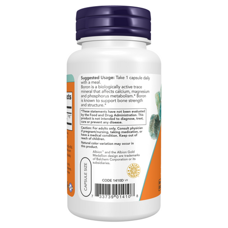 Now Foods Boron 3 mg 100 kapsułek