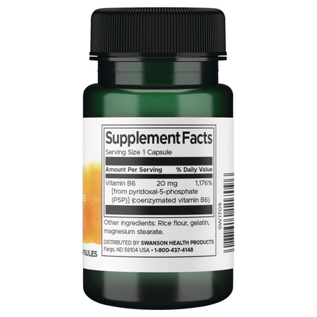 Swanson Witamina B6 P-5-P 20 mg 60 kapsułek
