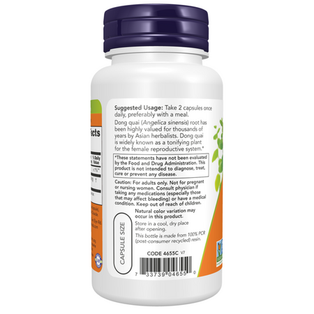 Now Foods Dzięgiel Chiński (Dong Quai) 520 mg 100 kapsułek
