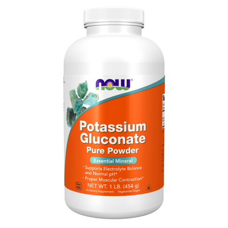 Now Foods Glukonian Potasu Puder 454 g