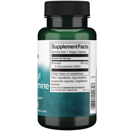 Swanson N-Acetylo D-Glukozamina (NAG) 750 mg 60 kapsułek
