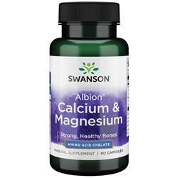 Swanson Albion Wapń i Magnez 60 kapsułek