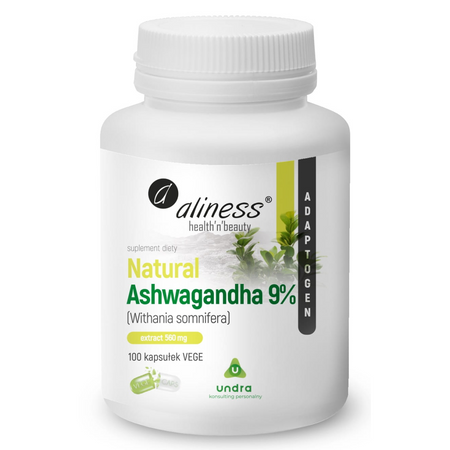 Aliness Ashwagandha 555 mg Extract 100 kapsułek vege