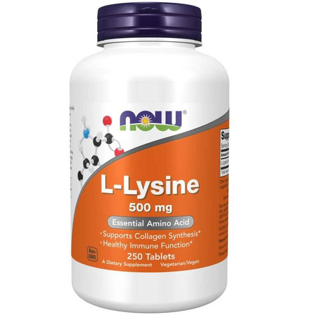 Now Foods L-Lysine 500 mg 250 tabletek