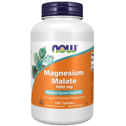Now Foods Magnesium Malate 1000 mg 180 tabletek