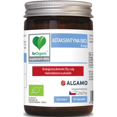 BeOrganic Astaksantyna BIO 8 mg 30 kapsułek