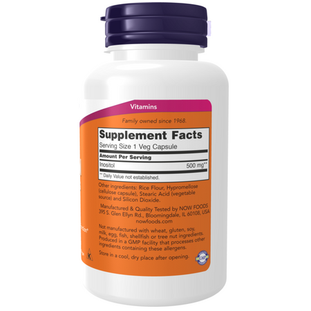 Now Foods Inositol 500 mg 100 veg kapsułek