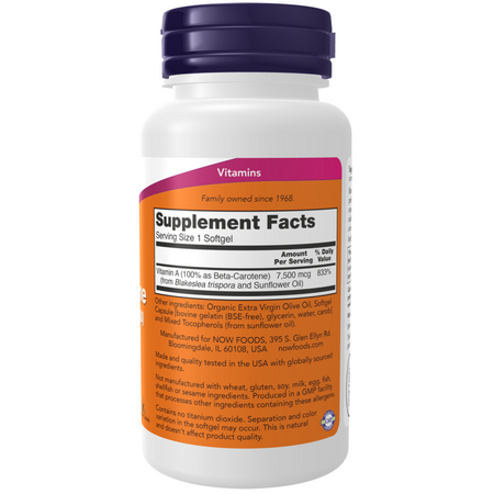 Now Foods Naturalny Beta Karoten 90 kapsułek