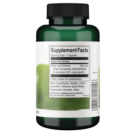 Swanson Liść Oliwny (Olive Leaf) Extract 500 mg 120 kapsułek