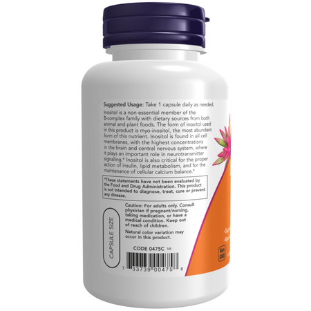 Now Foods Inositol 500 mg 100 veg kapsułek