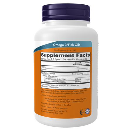 Now Foods Omega-3 Mini Gels Fish Oil 180 kapsułek