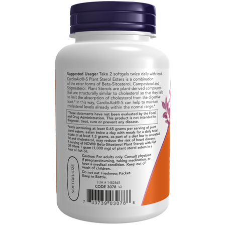 Now Foods Beta-Sitosterol Plant Sterols 180 kapsułek