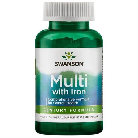 Swanson Century Formuła z żelazem 130 tabletek