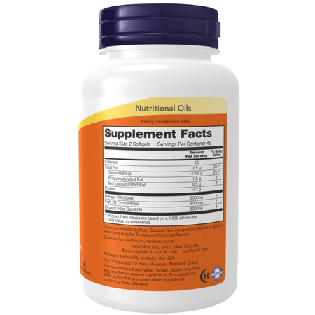 Now Foods Super Omega 3-6-9 90 kapsułek