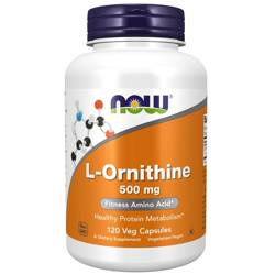 Now Foods L-Ornithine 500 mg 120 veg kapsułek