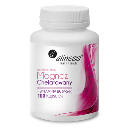 Aliness Magnez chelatowany 650 mg + B6 (P-5-P) 100 kapsułek