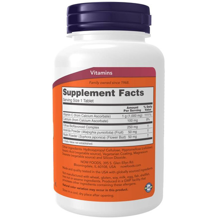 Now Foods Witamina C 1000 mg Complex Buforowana 90 tabletek