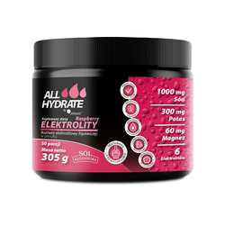 ALLHydrate Elektrolity Raspberry 305 g proszek