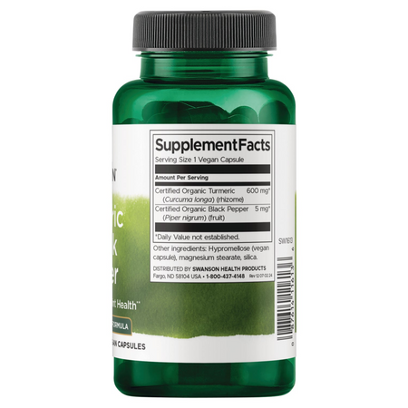 Swanson Turmeric i Czarny Pieprz (Black Pepper) 60 kapsułek