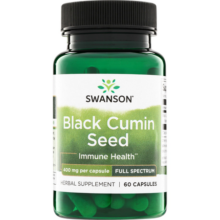 Swanson Czarny Kmin (Black Cumin) 400 mg 60 kapsułek