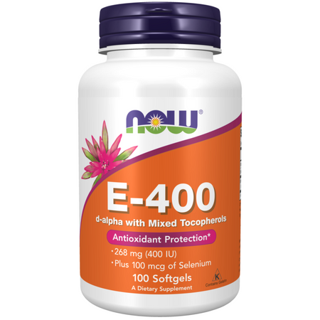 Now Foods Witamina E-400 z Mieszanką tokoferoli 100 kapsułek