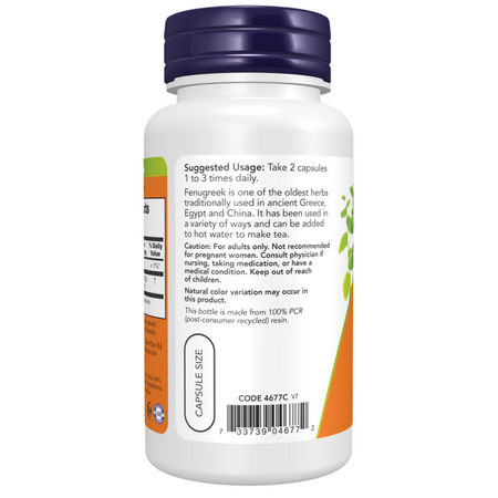 Now Foods Kozieradka (Fenugreek) 500 mg 250 kapsułek