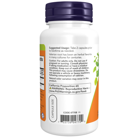 Now Foods Kozłek Lekarski (Waleriana) 500 mg 100 kapsułek