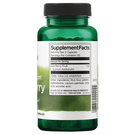 Swanson Goji (Wolfberry) 500 mg 60 kapsułek