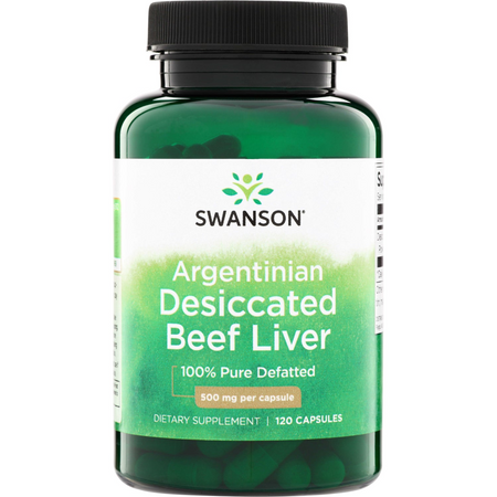 Swanson Beef Liver 500 mg 120 kapsułek