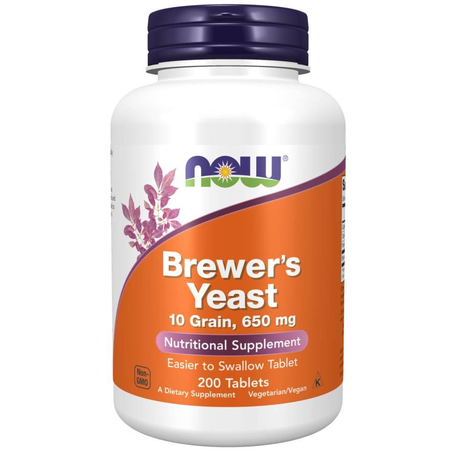 Now Foods Drożdże Piwne (Brewer's Yeast) 650 mg 200 tabletek