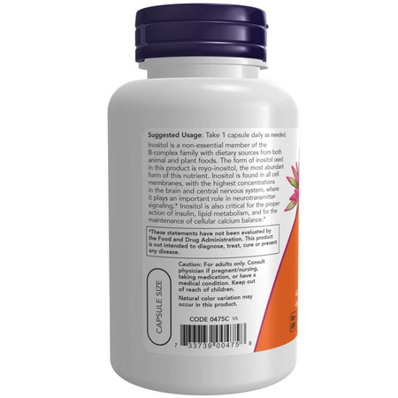 Now Foods Inositol 500 mg 100 veg kapsułek