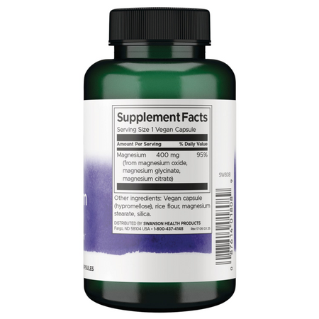 Swanson Triple Magnesium Complex 400 mg 100 kapsułek