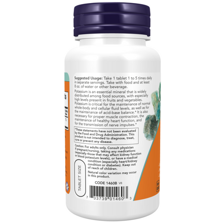 Now Foods Glukonian Potasu 99 mg 250 tabletek