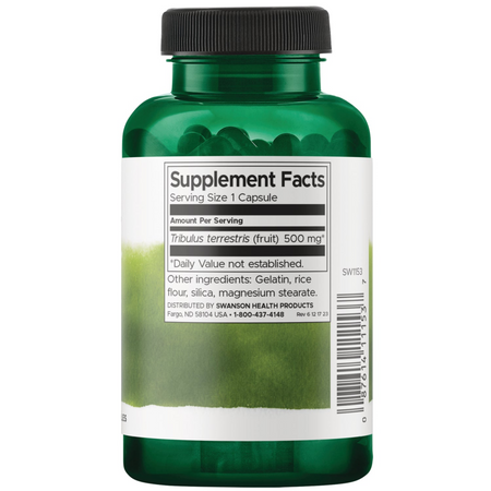 Swanson Buzdyganek (Tribulus Terrestris) Fruit 500 mg 90 kapsułek
