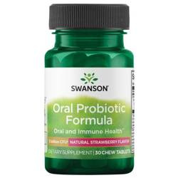 Swanson Oral Probiotic Truskawka 30 tabletek do ssania