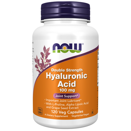 Now Foods Kwas Hialuronowy 100 mg Double Strength 120 kapsułek