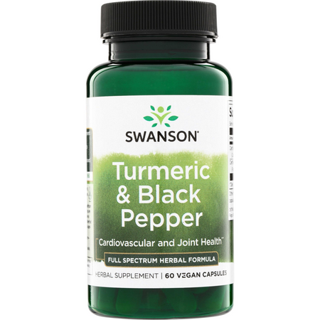Swanson Turmeric i Czarny Pieprz (Black Pepper) 60 kapsułek